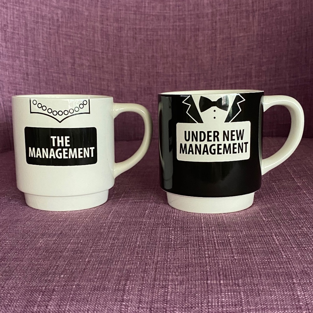 Mr & Mrs Mug New Management Mugs Stackable